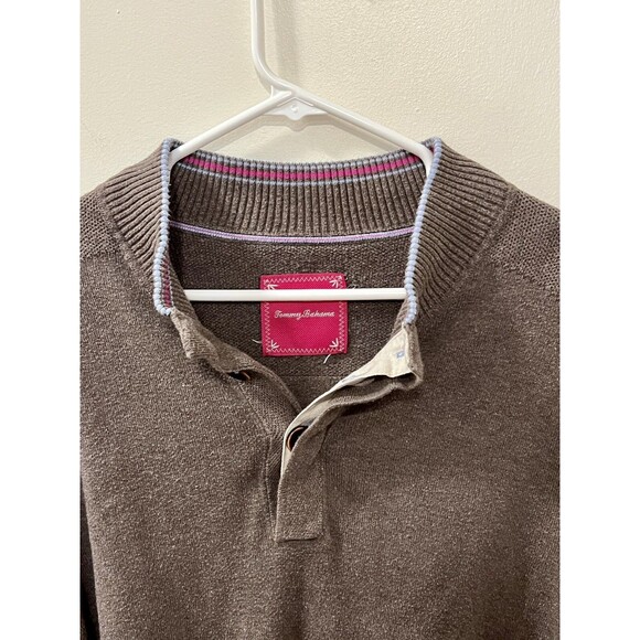 Tommy Bahama Mens Brown Tight Knit Sweater Pullover Cotton Nylon Size XXL - Picture 8 of 11